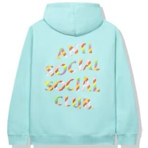 Anti Social Social Club Sweeter Then You Think Hoodie Large color Mint